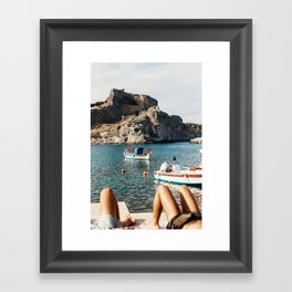 Slow Summer Day in Greece Framed Art Print