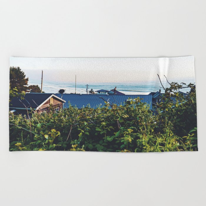 Oregon Coast Golden Hour Views | Travel Photography Beach Towel