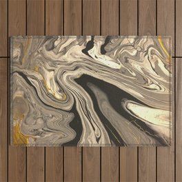 Gold Grayscale Pour 907 Outdoor Rug