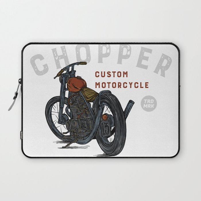 Chopper Custom Motorcycle | Vintage Motorcycle Laptop Sleeve