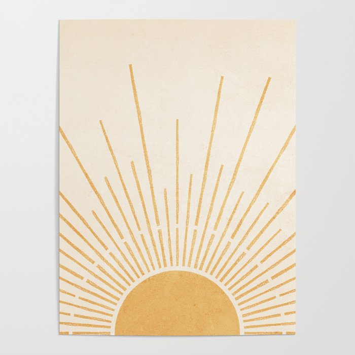 Boho Sun no. 5 Yellow Poster