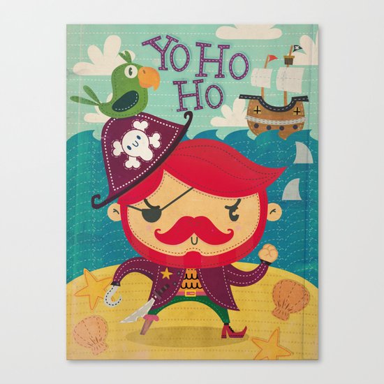 The pirate Yo ho ho Canvas Print