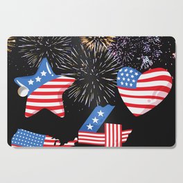 Fourtth of July with Flags Cutting Board