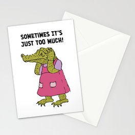 Too Much Alligator Stationery Card
