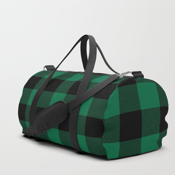 Forest Buffalo Plaid Pattern Duffle Bag