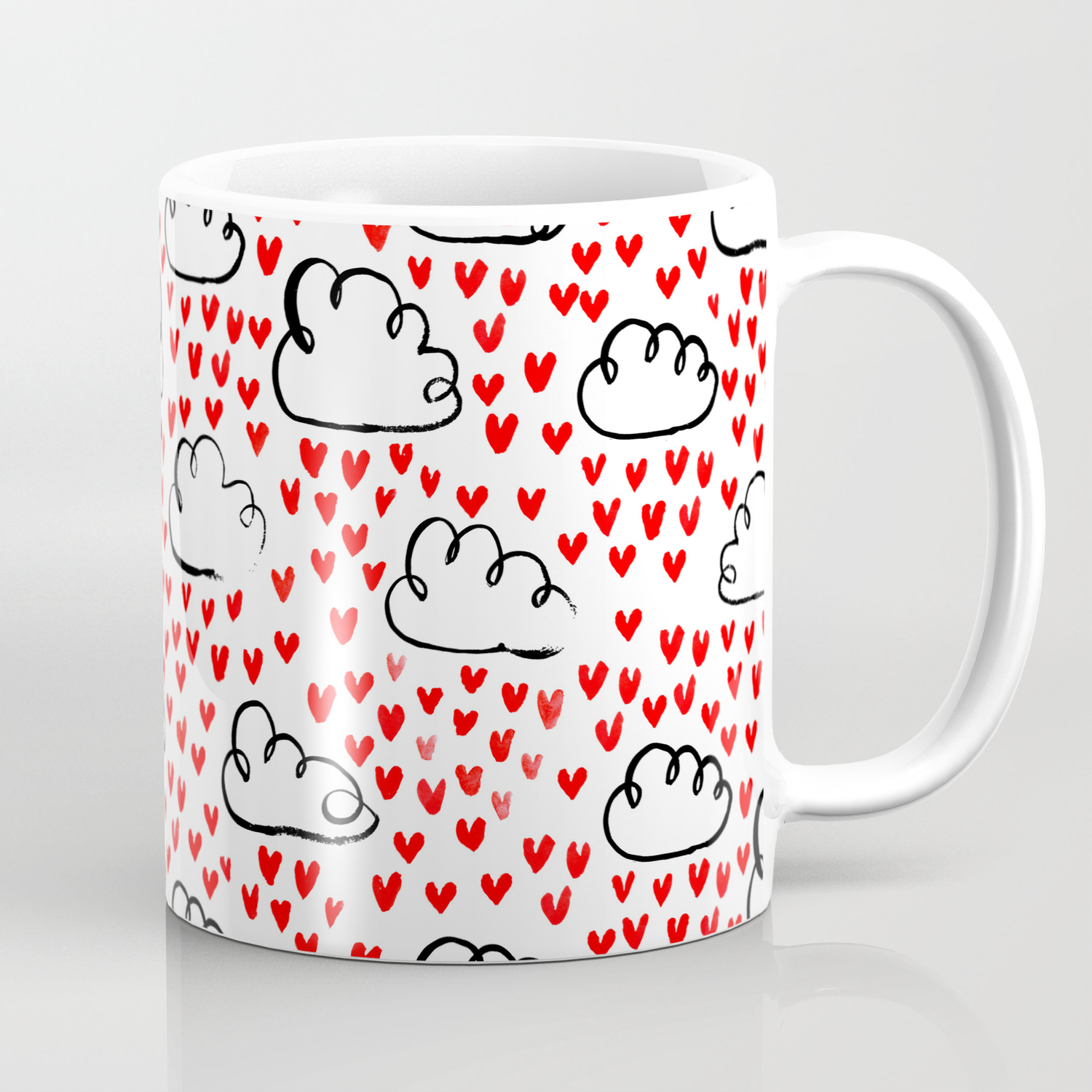 Heart Rain Watercolor Ink Pattern Basic Minimal Love Valentines Day Gifts Coffee Mug By Charlottewinter Society6 The amazing smell hits you as soon as you open the box. society6