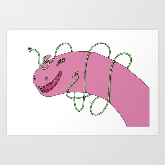 Vector monster Art Print