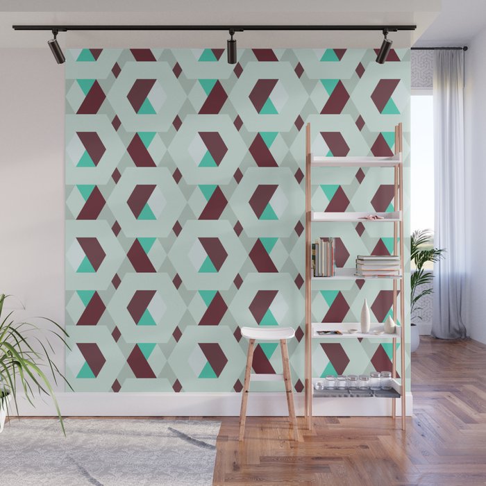 Hexagons Wall Mural