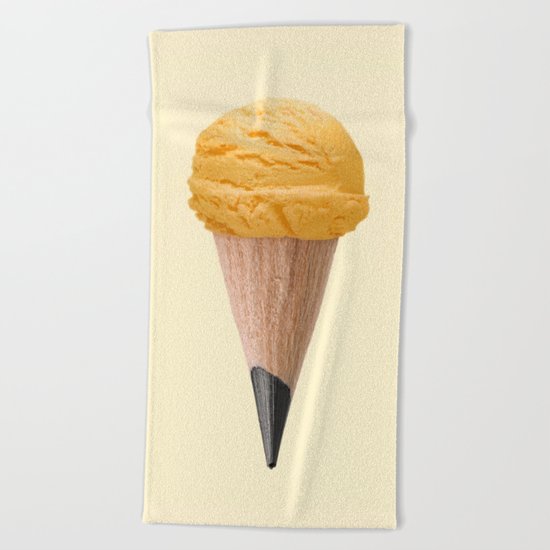 ICE CREAM PENCIL Beach Towel