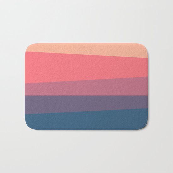 red blue color palette Bath Mat