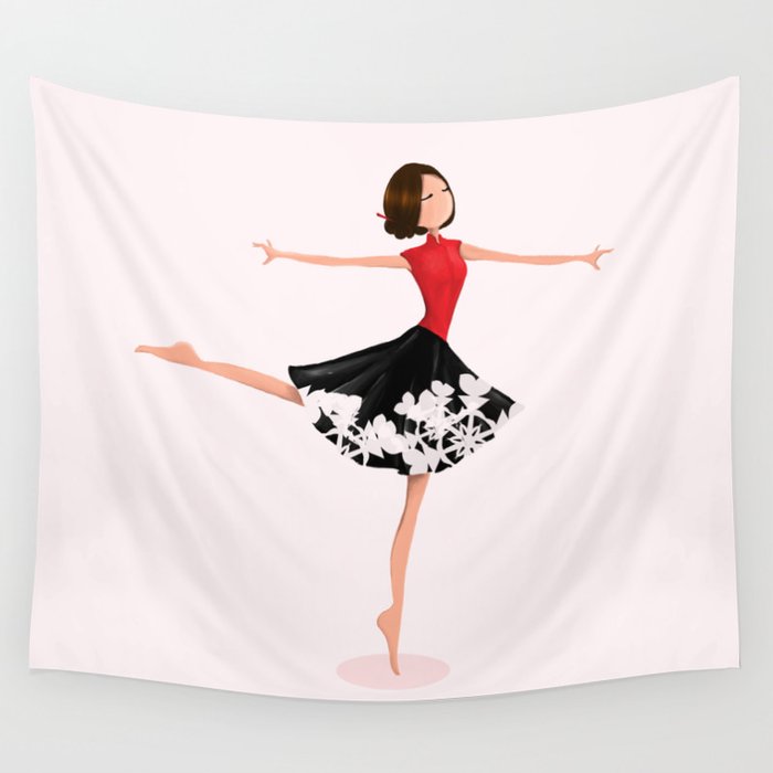 Dancing Lady Wall Tapestry
