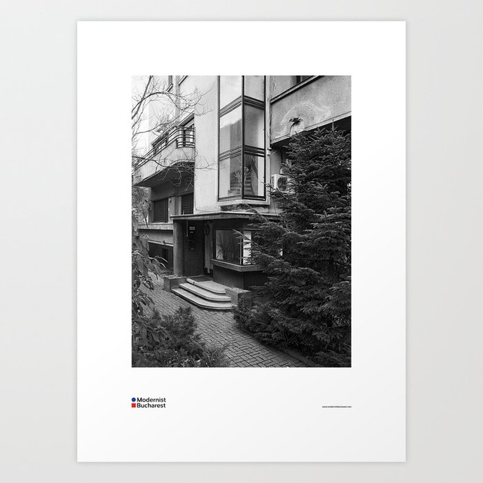 Modernist Bucharest - 30s modernist entryway, unknown architect Art Print