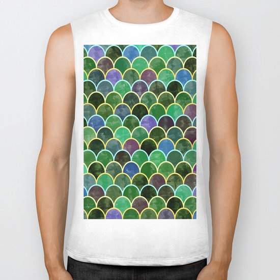 Watercolor Lovely Pattern VVII Biker Tank
