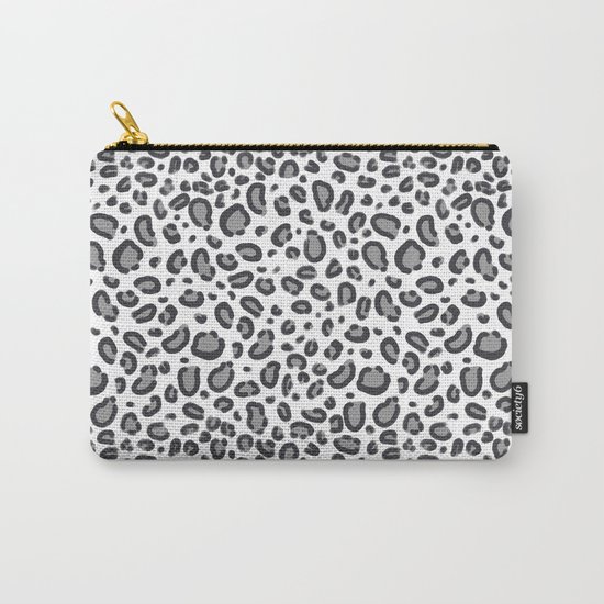 Cheetah pattern animal spots animal print pattern minimal black and white Carry-All Pouch