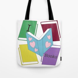 I Love Books Tote Bag