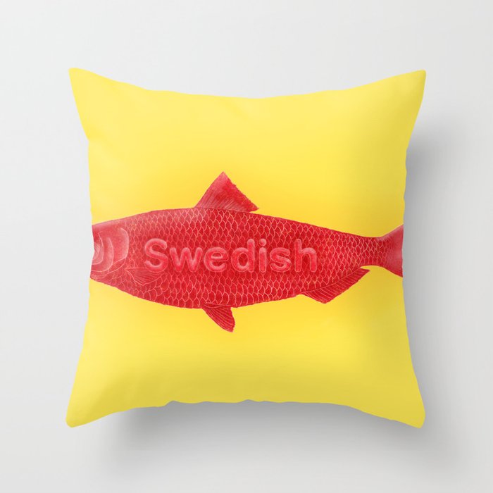 Swedish Fish Throw Pillow