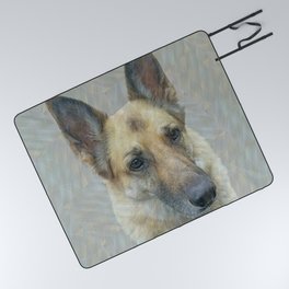 Unconditional Love Holly German Shepard Picnic Blanket