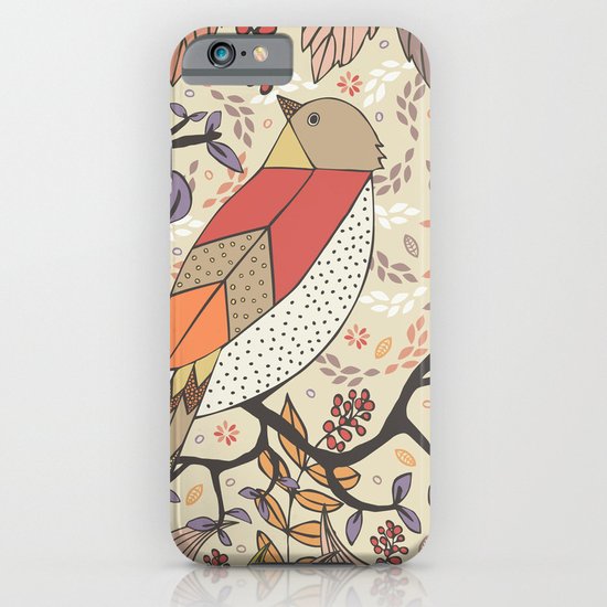 Singing Red Bird iPhone & iPod Case