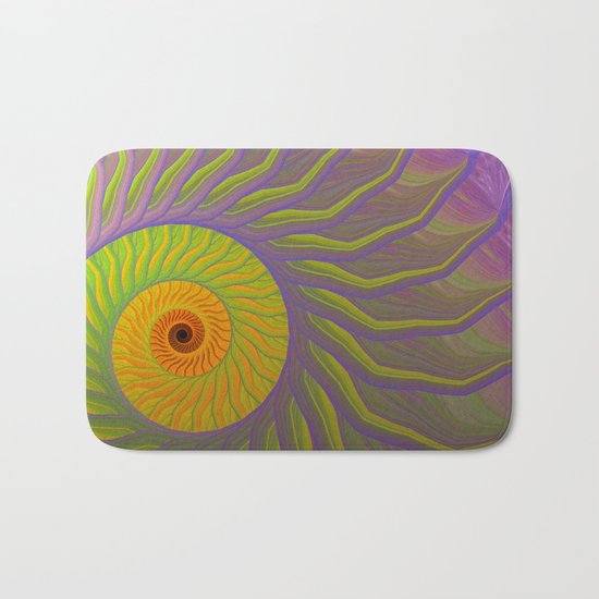 Fantasy Nautilus shell abstract Bath Mat