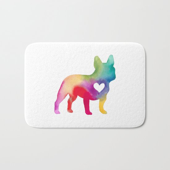 French Bulldog Love Bath Mat