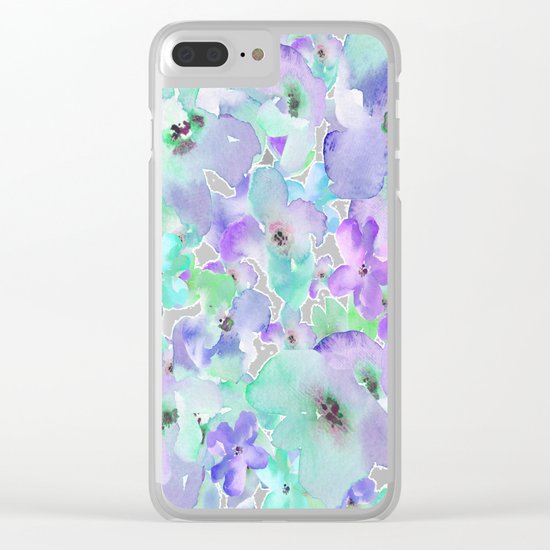 Floral 06 Clear iPhone Case
