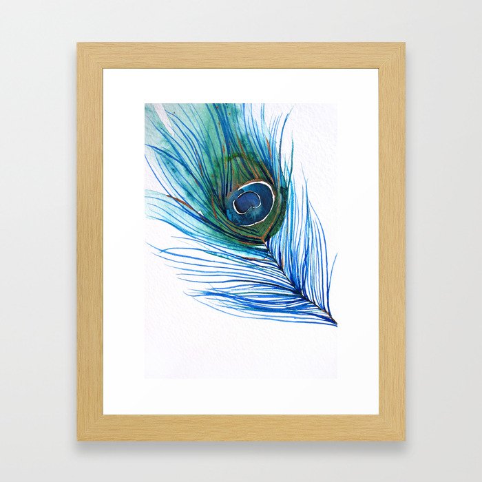 Peacock Feather I Framed Art Print