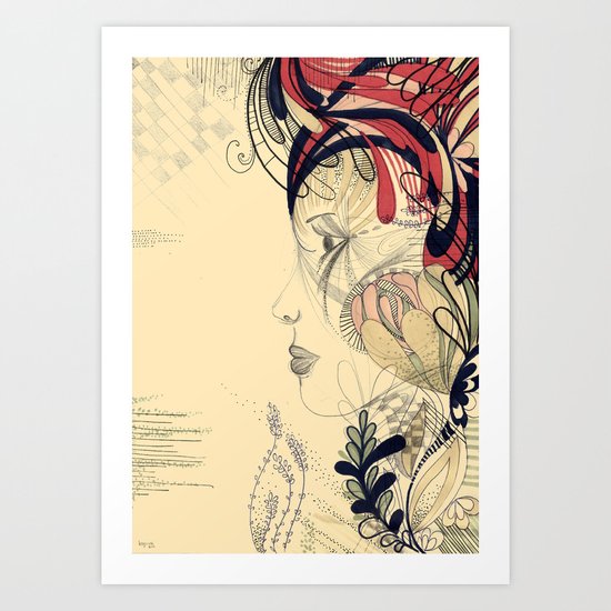 flame flower Art Print