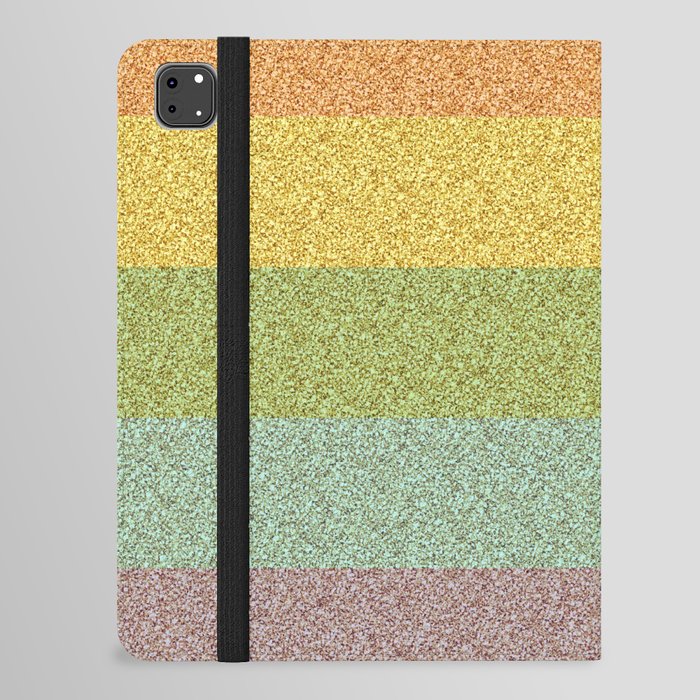 rainbow Glitter iPad Folio Case