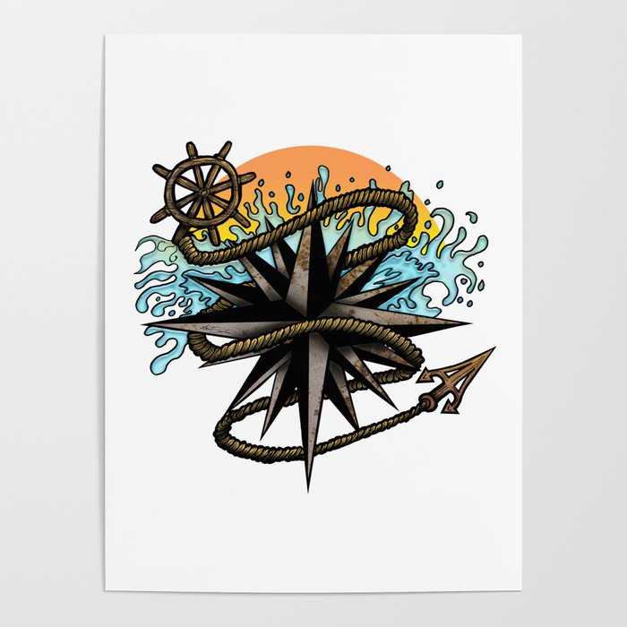 Nautical Splash Poster