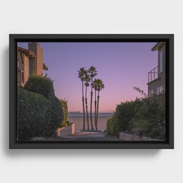 Purple Palms Framed Canvas