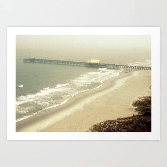 Foggy Beach Art Print