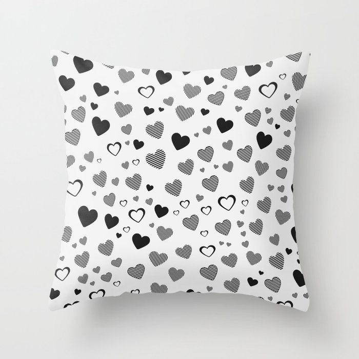 Vintage heart pattern for valentine's day Throw Pillow