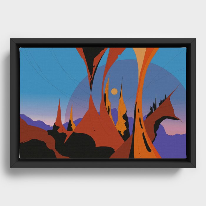 Fall of the Ancient World Framed Canvas