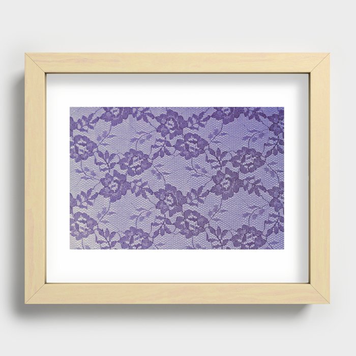 Purple lace Recessed Framed Print