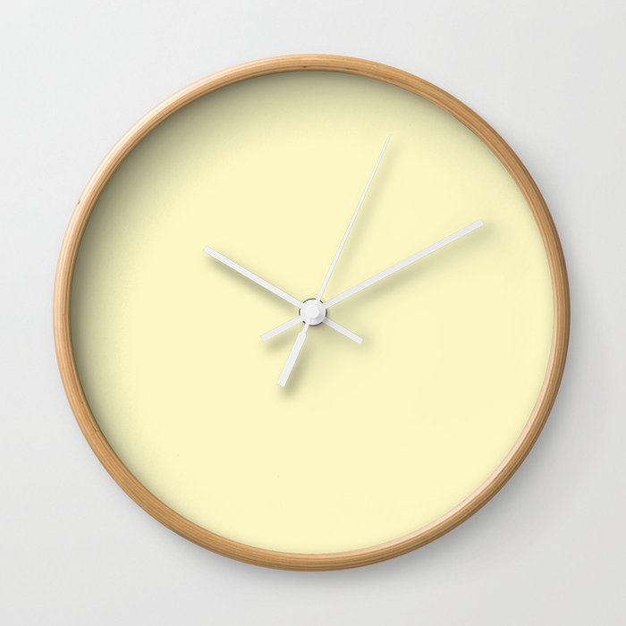 Butter Yellow Solid Color Wall Clock