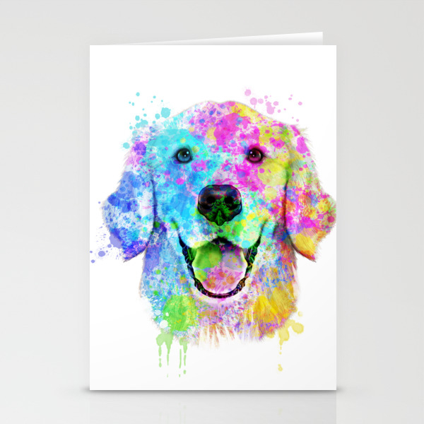 Golden Retriever Watercolor Watercolor Dog Golden Retriever Art Stationery Cards By Romandigitalart Society6