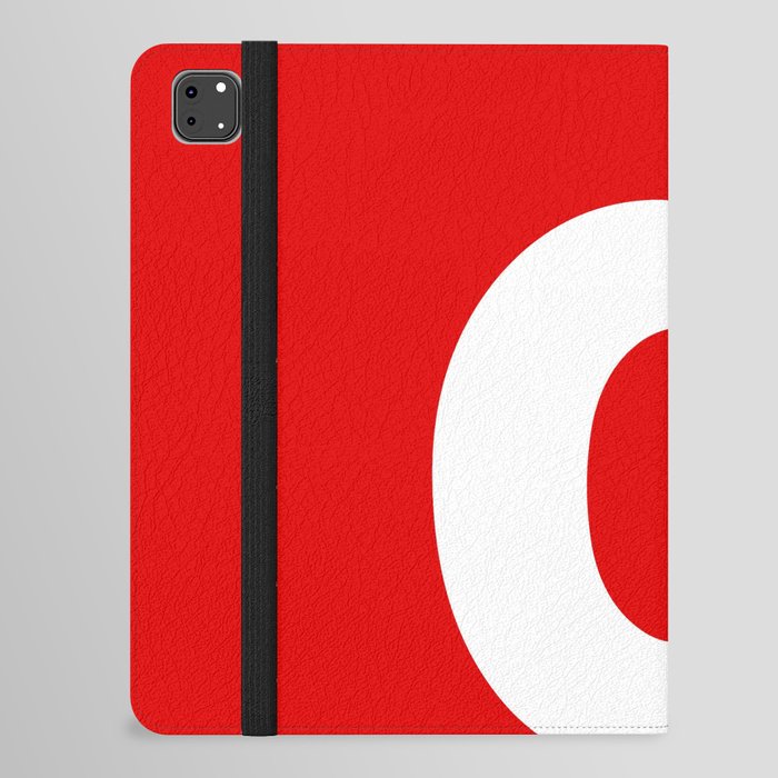 letter D (White & Red) iPad Folio Case