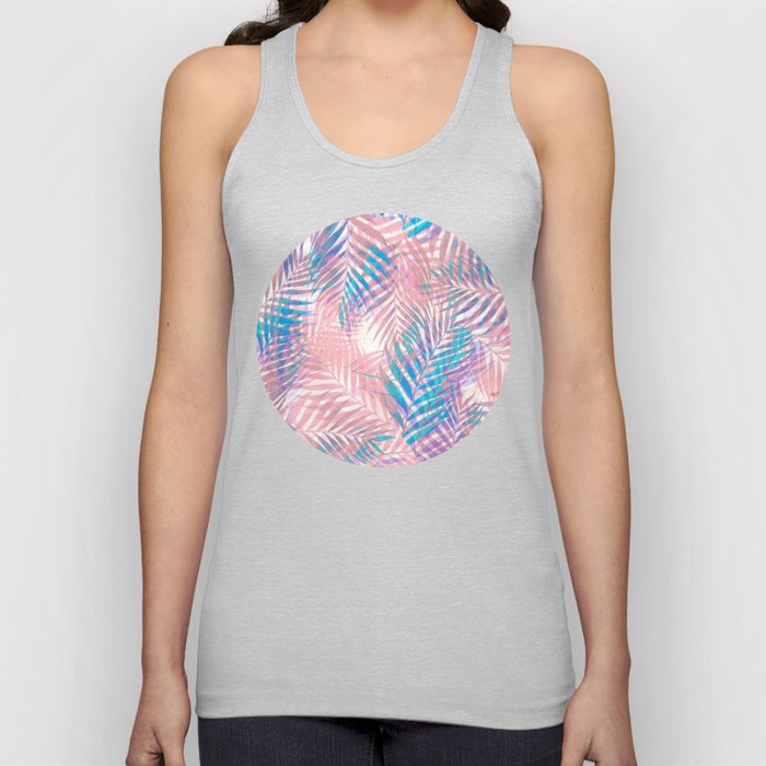Palm Leaves - Iridescent Pastel Unisex Tank Top Palm Leaves - Iridescent Pastel Unisex Tank Top