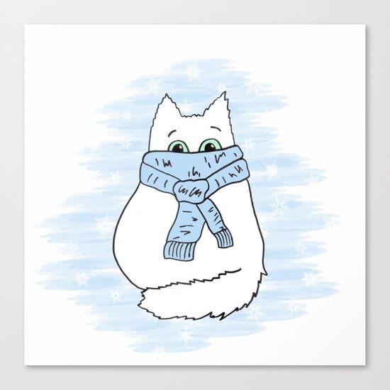 Cartoon cat. Canvas Print
