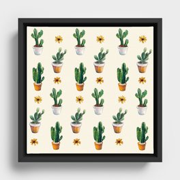 Cacti & Sunflowers Framed Canvas
