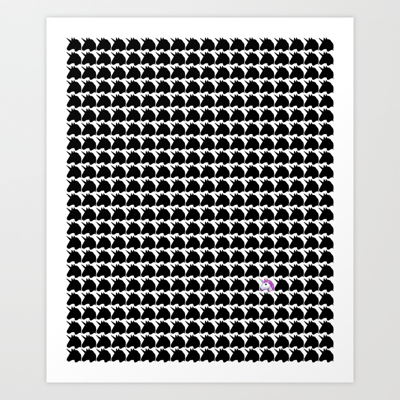 Unicorn Emoji Art Print By Clarephotography Society6