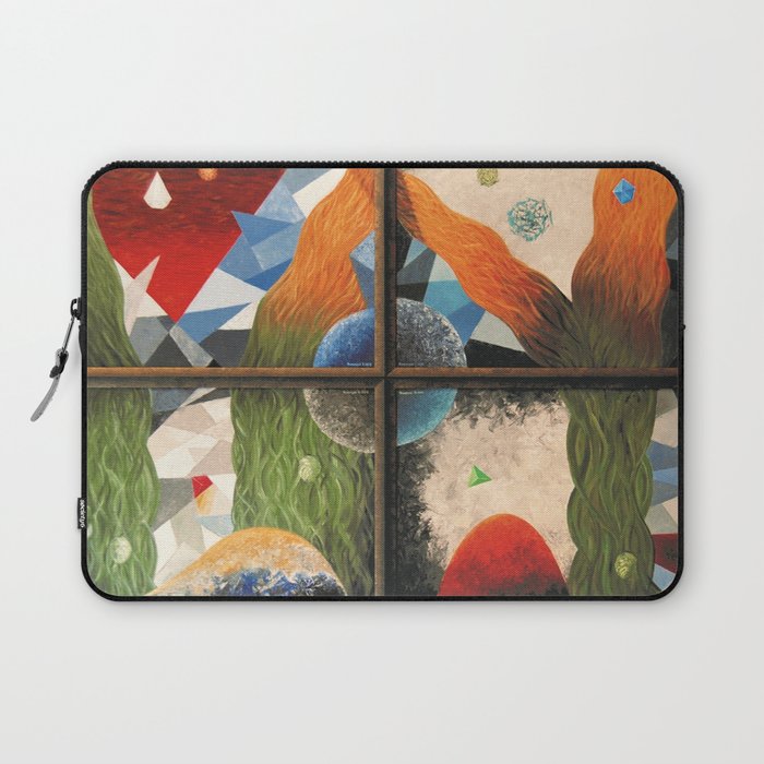 Hops and Jazz earth tones with stones musical nature landscape painting by Valentin Rozsnyai Laptop Sleeve