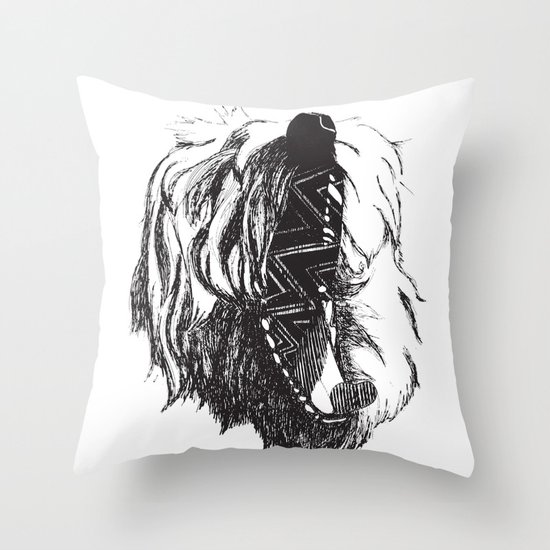 Yawning George Throw Pillow