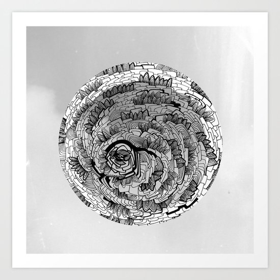 there is something in grey Art Print