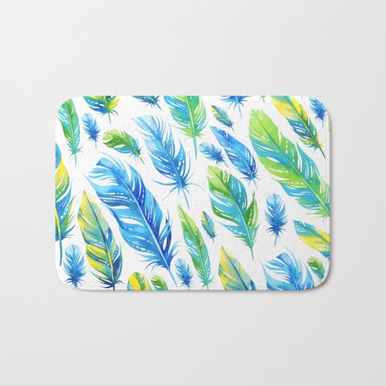 Feathers Pattern 03 Bath Mat