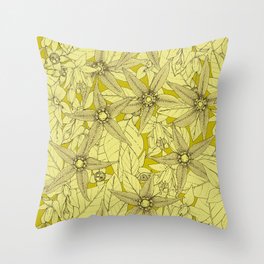 deadly nightshade chartreuse Throw Pillow