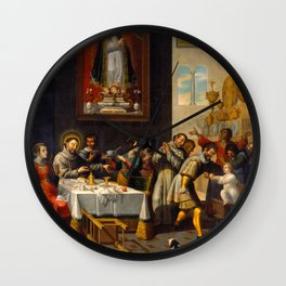 Jose Juárez - The Miracle of Saint Fruncís of Assisi Wall Clock