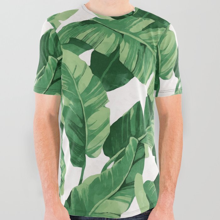 Tropical banana leaves IV All Over Graphic Tee by CatyArte | Society6