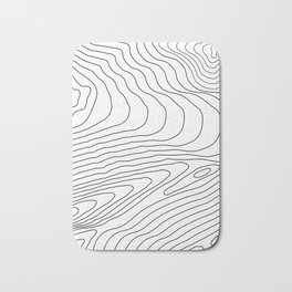 Topographic Line Pattern #440 Bath Mat | Camping, North, South, Geography, Design, Discovery, Hiking, Topographical, Latitude, Cartography 