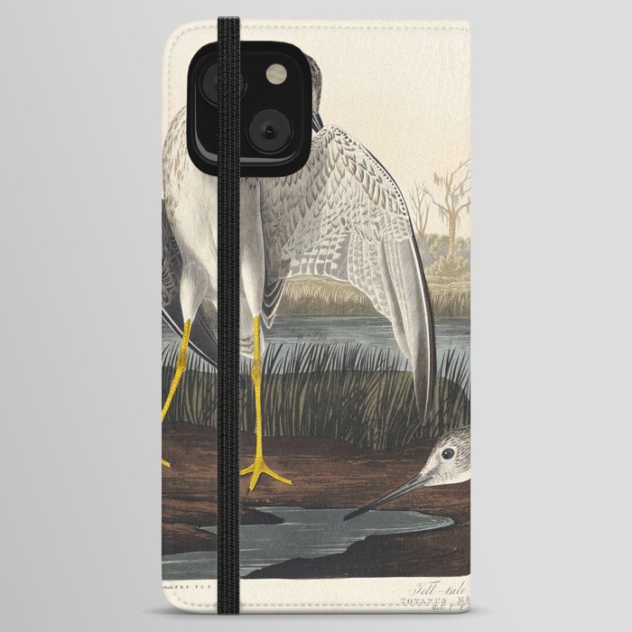 Tell-tale Godwit or Snipe from Birds of America (1827) by John James Audubon  iPhone Wallet Case